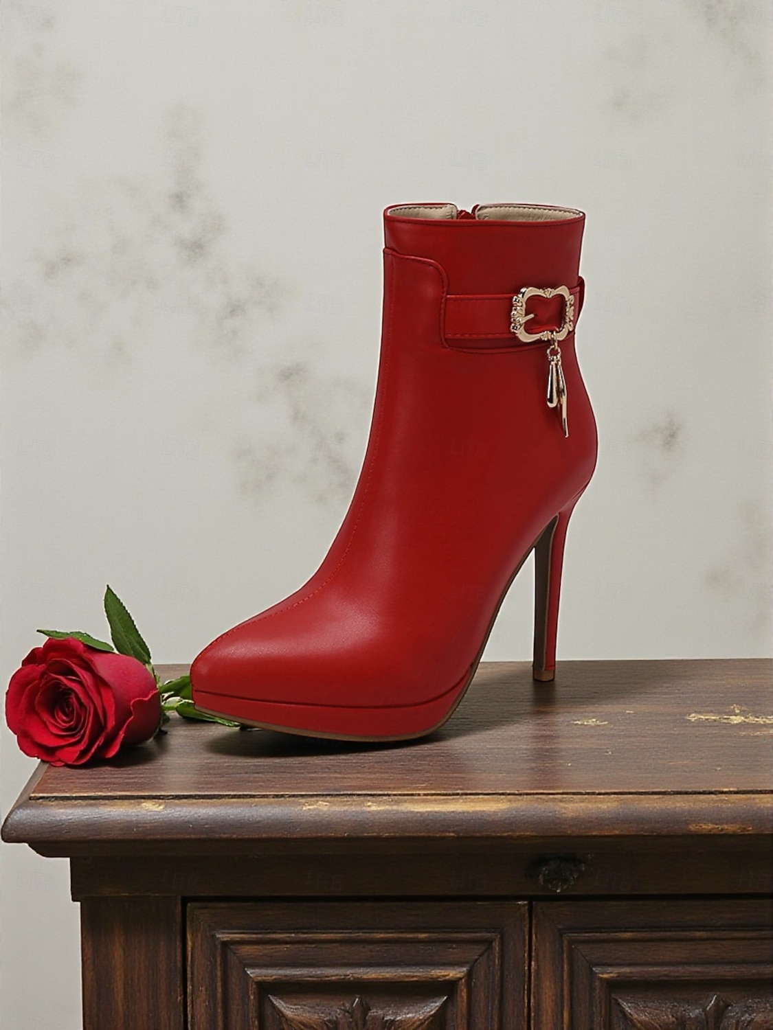 Botas femininas de salto alto com fivela decorativa - elegantes botas de salto agulha com bico fino para uso casual de negócios e moda urbana de 2025 por $54.99 –P7