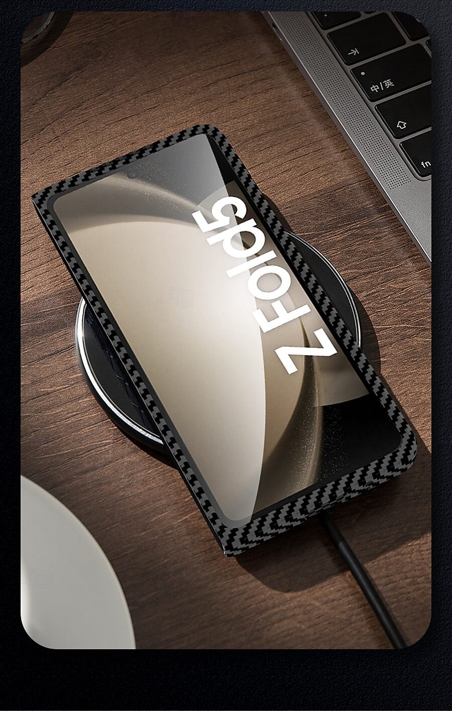 телефон Кейс для Назначение SSamsung Galaxy Z-образный сгиб 7 Z Fold 5 Z Fold 4 Кейс на заднюю панель Поддержка беспроводной зарядки Кольцо Пряжка Защита от удара Ретро Углеродное волокно 2025 - $23.99 –P9