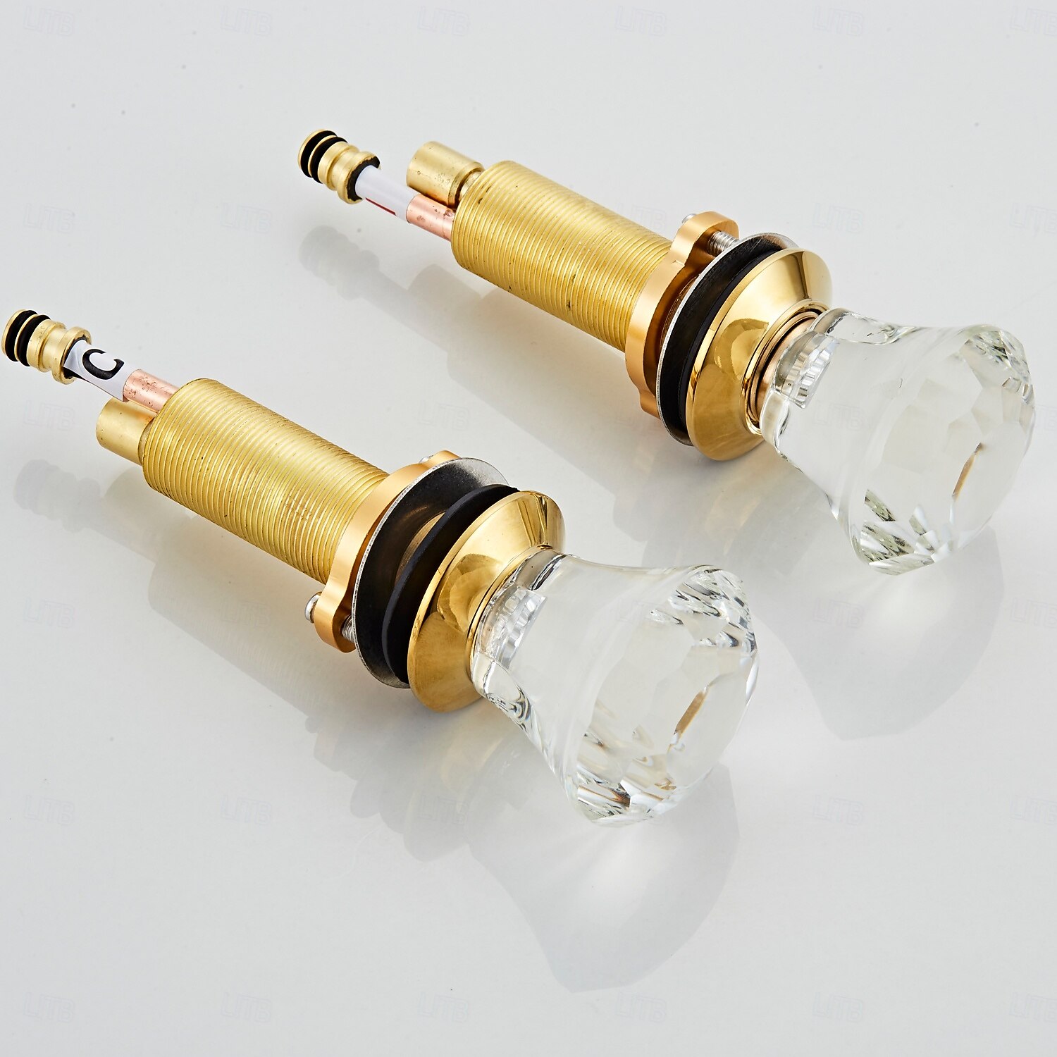 Robinet de lavabo - Classique / Séparé Électroplaqué Diffusion large Deux poignées trois trousBath Taps de 2025 ? $259.19 –P2