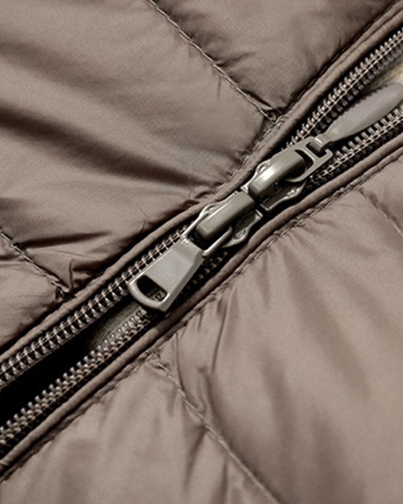 Femmes Doudoune Manteau Chaud Confortable Fermeture éclair Avec Poches Mode Uni Tenue quotidienne Sortir Décontracté Quotidien Week-end Fermeture éclair Long Col Rond Coupe régulière manche longue de 2025 ? $57.99 –P8
