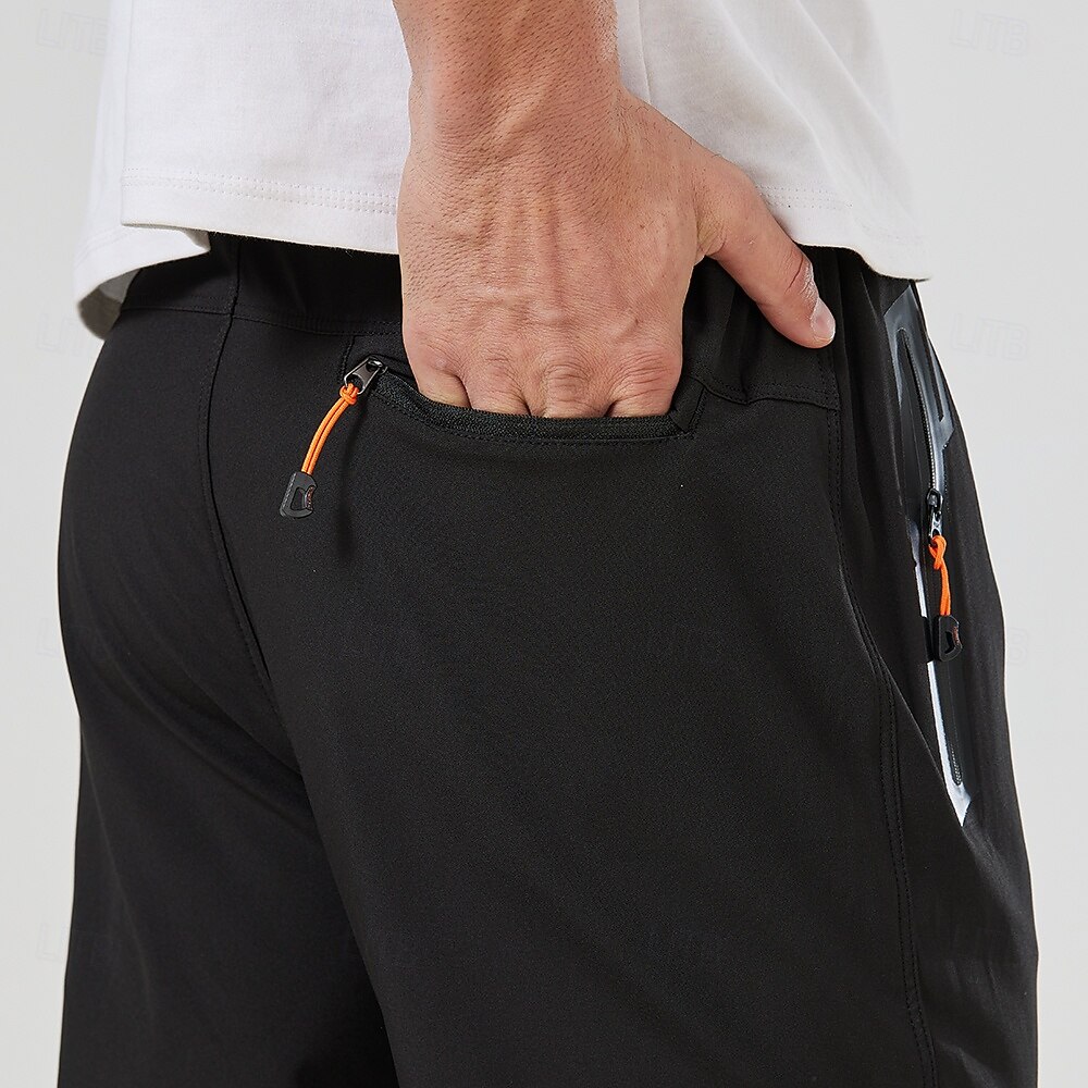 Men's Hiking Pants Trousers Patchwork Summer Spring Autumn / Fall Outdoor Tailored Fit Waterproof Windproof Zipper Pocket Comfortable Bottoms Full Length Elastic Waist Zipper Pocket Dark Grey Black 2026 - $35.99 –P10