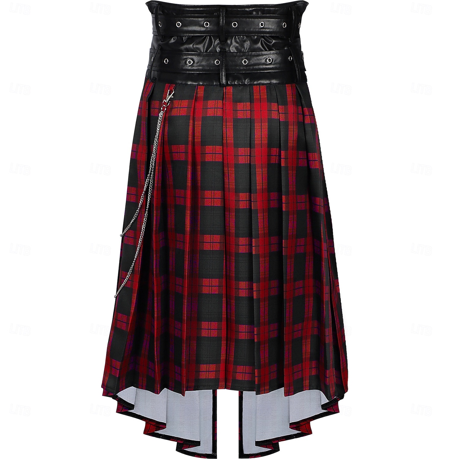Retró Punk és gótika Steampunk Szoknya Kockás Jelmez Férfi Álarcos mulatság Farsang Halloween Felnőttek 2025 - $52.99 –P3
