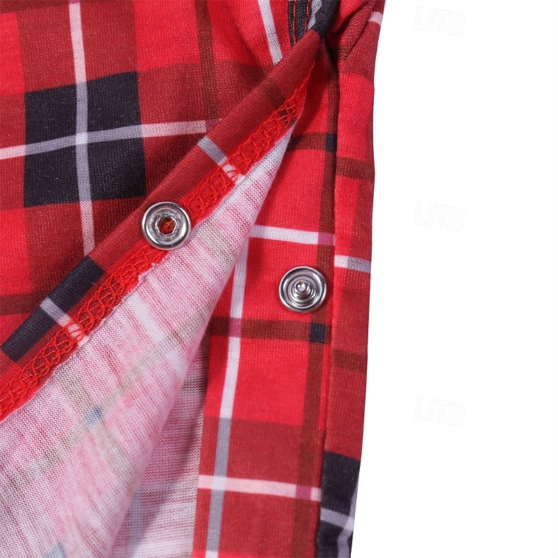 Olhar de família Pijamas Xadrez Casa Imprimir Vermelho Manga Longa Ativo Roupas Combinando de 2025 por €23.72 –P14