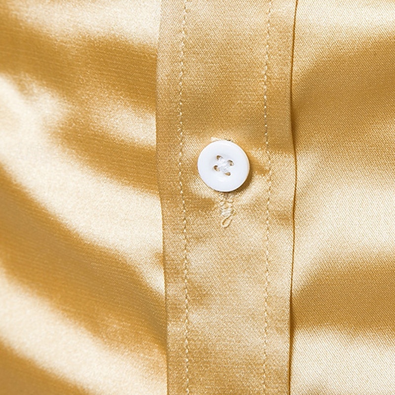 Per uomo Camicia Come la seta Camicia in raso Camicia elegante Camicia casual Camicia con Bottoni Semplice Formale Affari Nero Bianco Giallo Rosa Manica Lunga Bavero Primavera & Autunno Tutte le del 2025 a $21.99 –P7