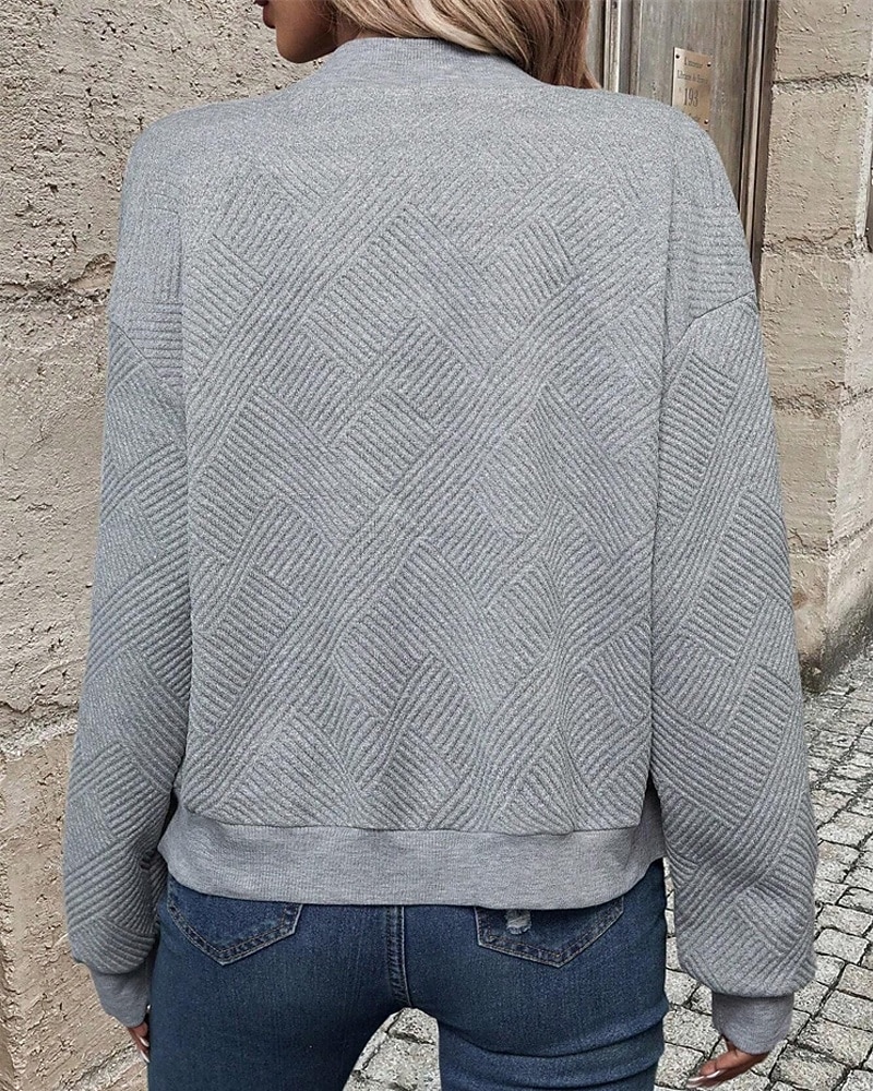 Per donna Giacca Casual Confortevole Traspirante Cerniera Tasca Moda Moderno Casual Semplice Uscire Weekend Cerniera Regolare Collo alla coreana Vestibilità regolare Manica Lunga Capispalla Nero del 2025 a $23.99 –P8