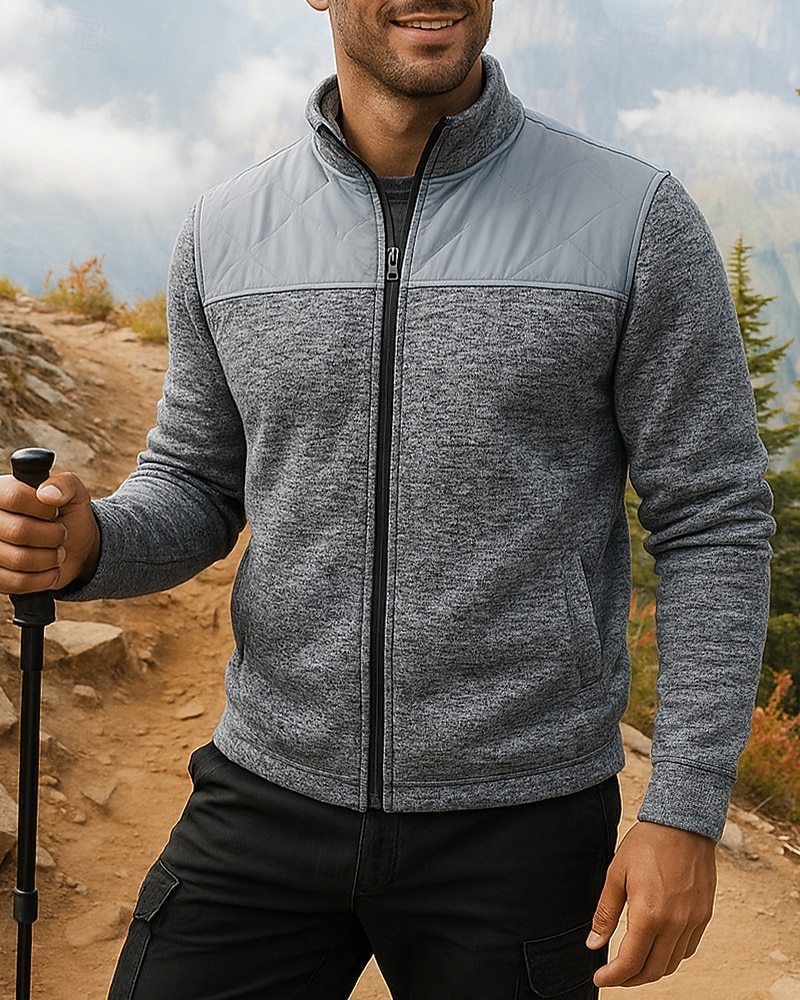 Муж. Куртка для туризма и прогулок Спортивная куртка На открытом воздухе Термальные Походная одежда Походная одежда Зима Осень Верхняя часть Походы / туризм / спелеология Бег Пэчворк 2026 - $19.99 –P3