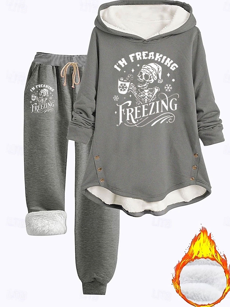 Mulheres Diário Moletom Manga Longa Com Capuz Gráfico Letra Com Cordão Imprimir Casual Diário Rosa Azul Cinzento Outono Ajuste Largo de 2025 por $44.99 –P2