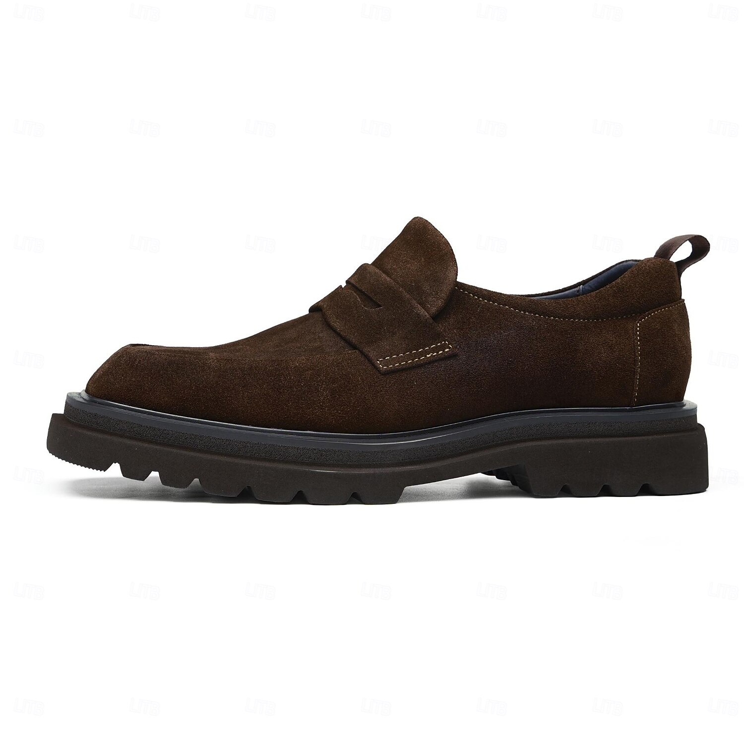 miesten naudannahkaiset mokkanahkaiset loaferit - klassiset business-rennot slip-on-pukukengät toimisto- ja juhlakäyttöön 2025 - $89.99 –P1