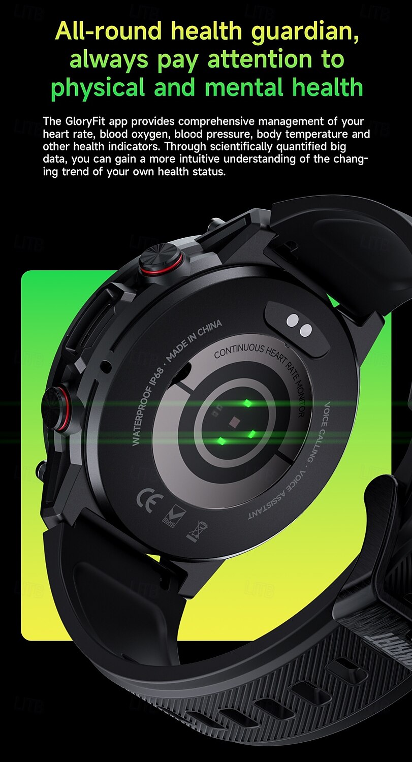 LOKMAT ZEUS 4 PRO Умные часы 1.43 дюймовый Смарт Часы Bluetooth Контроль температуры Педометр Напоминание о звонке Совместим с Android iOS Женский Мужчины 2025 - $42.99 –P7