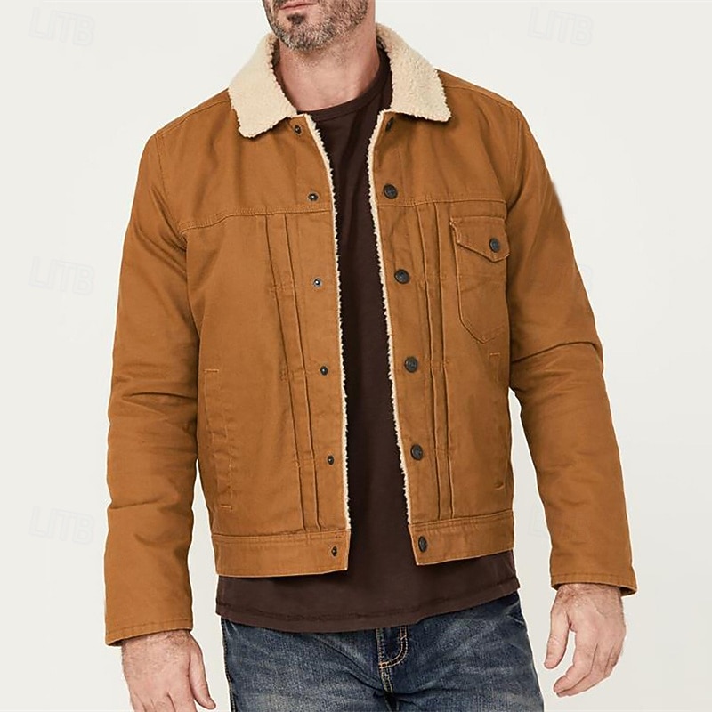 Per uomo Giacca Invernale Giacca in Pile Giacca Cargo Giacca Casual Vacanza Quotidiano Calore Termico Tasca Pile Autunno Inverno Semplice Moda Streetwear Bavero Regolare Nero Cachi Grigio scuro Giacca del 2025 a $53.99 –P2