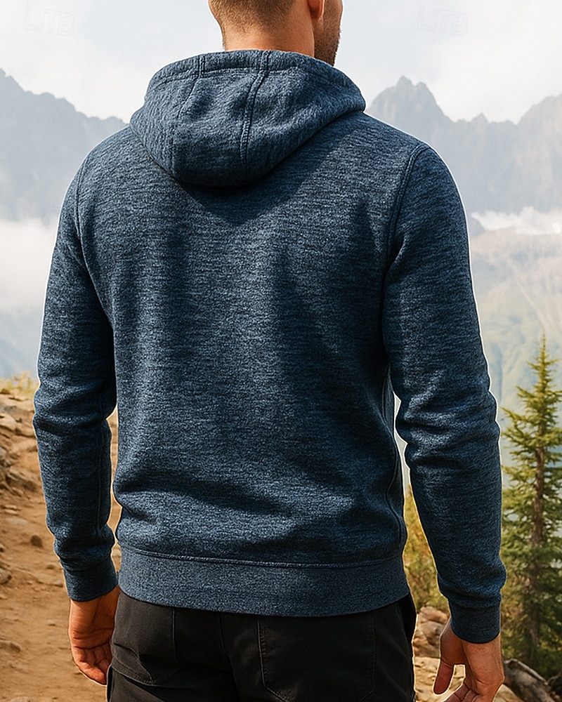 Men's Hiking Jacket Sport Jacket Outdoor Thermal Hiking Outfits Hiking Clothes Winter Autumn / Fall Top Camping / Hiking / Caving Running Solid Color Dark Grey Black Army Green 2026 - $25.99 –P2