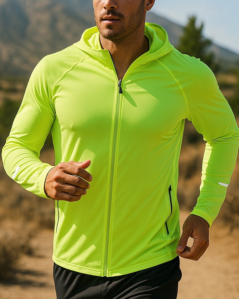 Hombre Chaqueta para correr Chaqueta para exteriores Chaqueta con capucha Bolsillo Correa Manga Larga Camiseta Ropa Deportiva Resistente al Viento Secado rápido Dispersor de humedad Transpirable 2025 - $21.59 –P1