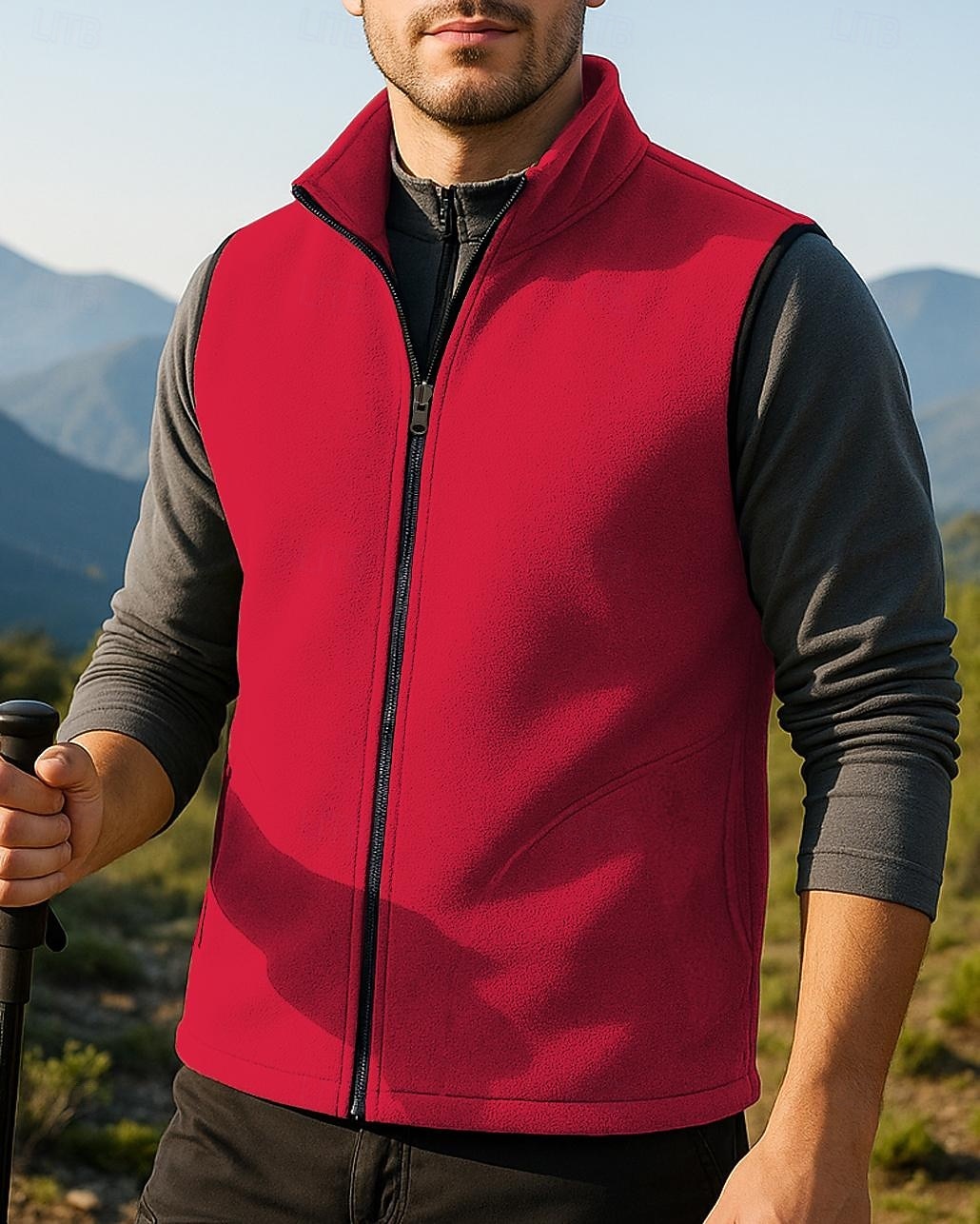 Herren Fleeceweste Ärmellos Weste Außen Thermowarm Winter Vollreißverschluss Polyester Schwarz Armeegrün Rot Jagd Angeln Klettern 2025 - $21.99 –P6