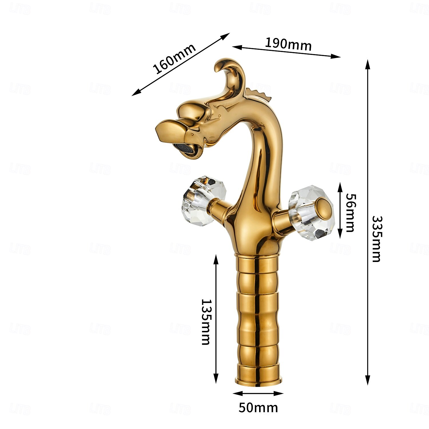 Rubinetto per lavabo - Classico Cromo Set centrale Due maniglie un foroBath Taps del 2026 a $233.19 –P3