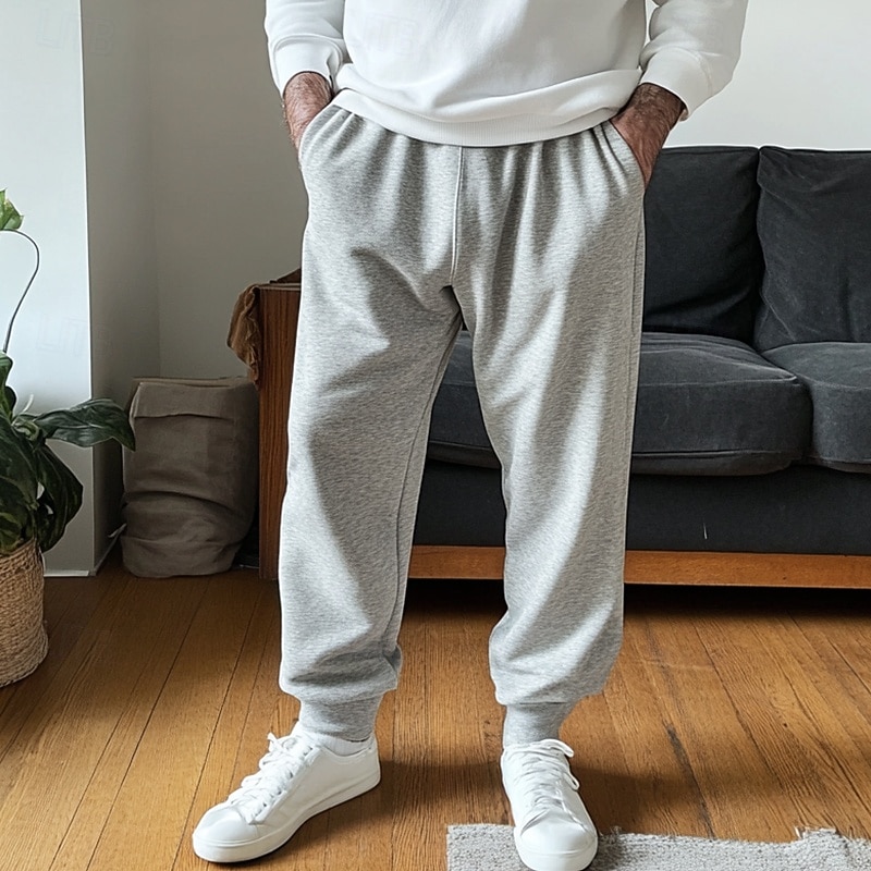 Miesten Veryttelyhousut Jogger Housut Rennot housut Kurenauha Tasku Joustava vyötärö Tavallinen Mukavuus Täyspitkä Päivittäin Koti Juhla Muoti Klassinen tyyli Keltainen Apila Mikrojoustava 2026 - $17.99 –P1
