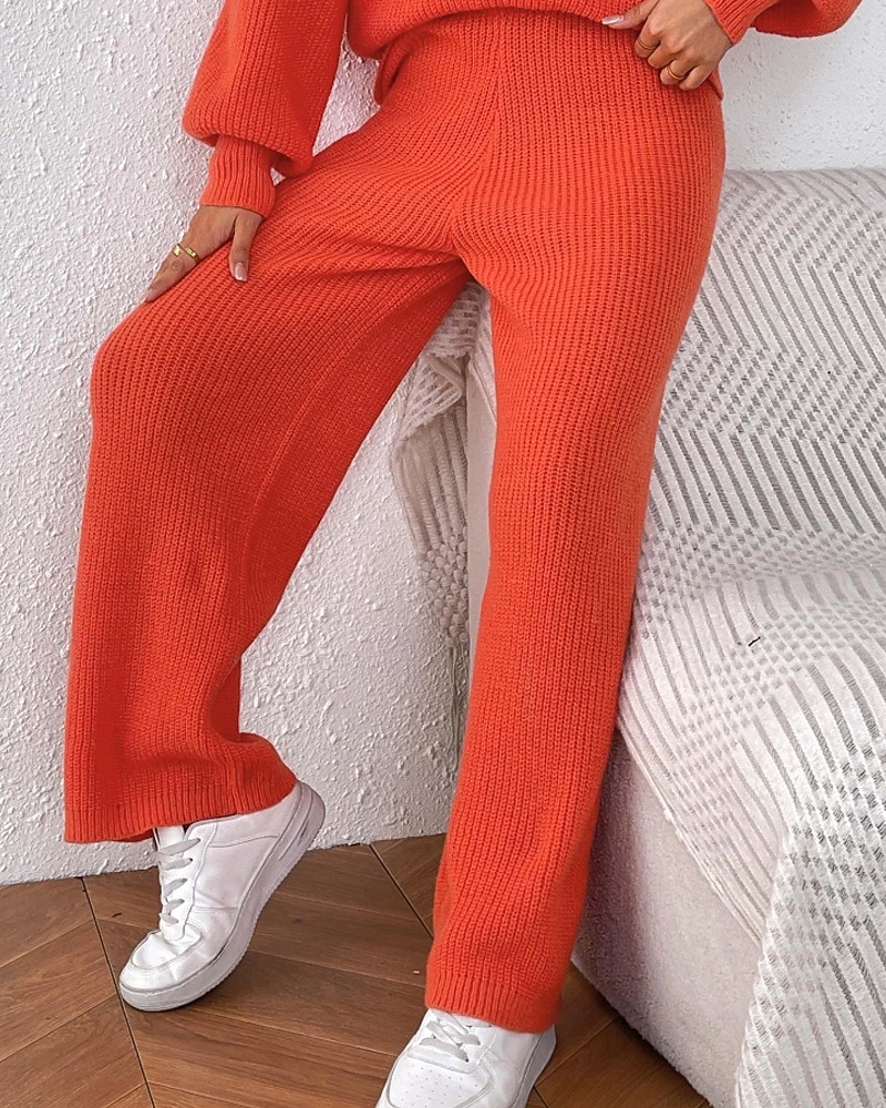 Γυναικεία Πλατύ Πόδι Πλατύ παντελόνι ανάπαυσης Κομψό στυλ street Καθημερινό Πλήρες μήκος Φυσικό Σκέτο Ελαστική μέση Άνετο ΕΞΩΤΕΡΙΚΟΥ ΧΩΡΟΥ Διακοπές Εξόδου Πορτοκαλοκόκκινο Κάμελ Μαύρο Χειμώνας 2025 - $24.99 –P9