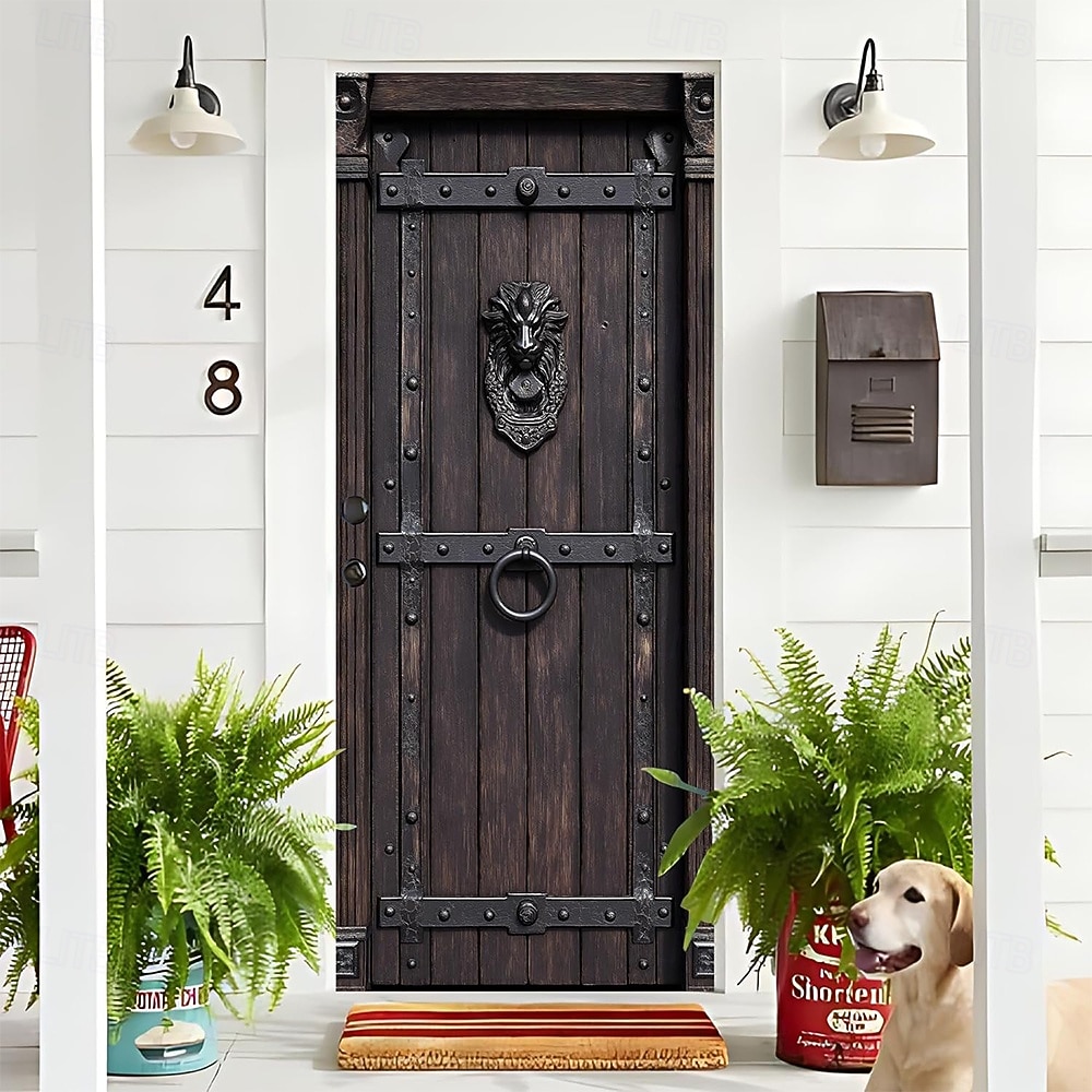 Door Cover Outdoor Banners Castle Door Vintage Medieval 3D Bedroom Living Room Dorm Front Door Home Decor 2026 - $19.99 –P3