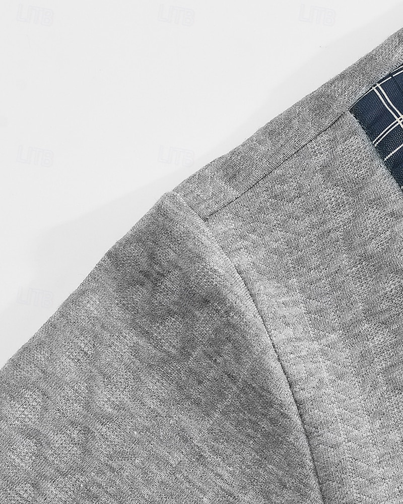 Herre Genser Svart Hvit Navyblå Kakifarget Grå V-hals Fargeblokk Jacquardvevnad Lapper Sport & Utendørs Daglig Ferie Polyester Gatemote Grunnleggende Fritid Vår Høst Klær Gensere Gensere 2025 - $24.99 –P5