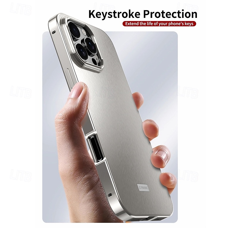 телефон Кейс для Назначение iPhone 17 Pro Max 17 Air 16 Pro Max Plus 15 Pro Max 14 Pro Max Кейс на заднюю панель Защита от удара Ретро Металл 2025 - $21.99 –P8