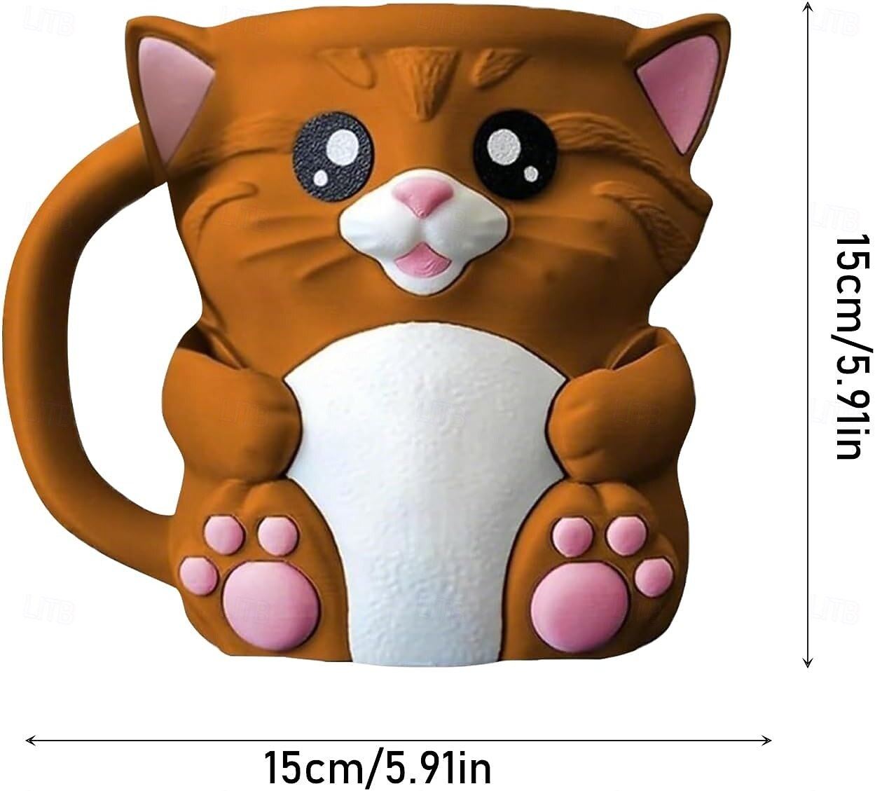 מחזיק קרח של Cuddles the Cat עם 2 כפיות, מעמד לחצי גלידה, מכיל 473 מ"ל/16 אונקיות של גלידה, מיכלי גלידה רב פעמיים, מחזיקי ארטיקים, מתנות אידיאליות לאוהבי חתולים 2025 - $33.99 –P14