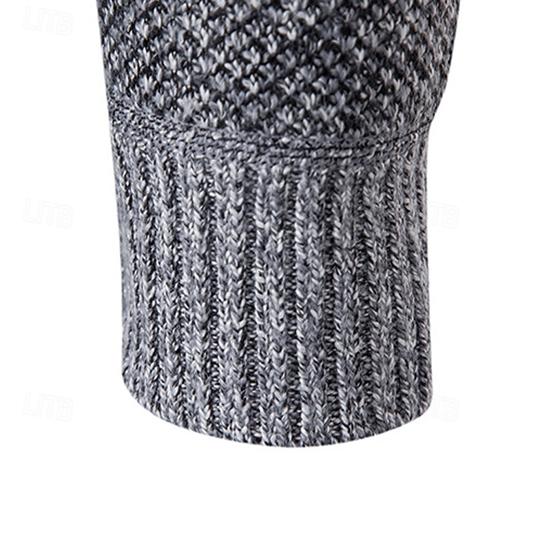 Herren Pullover Kleid Pullover Strickjacke Reißverschluss-Pullover Strickpullover Gerippt Stricken Normale Oberteile Gestrickt Gerippt Einfach Rollkragen Mode Schals Formell Geschäft Bekleidung 2025 - $29.99 –P6