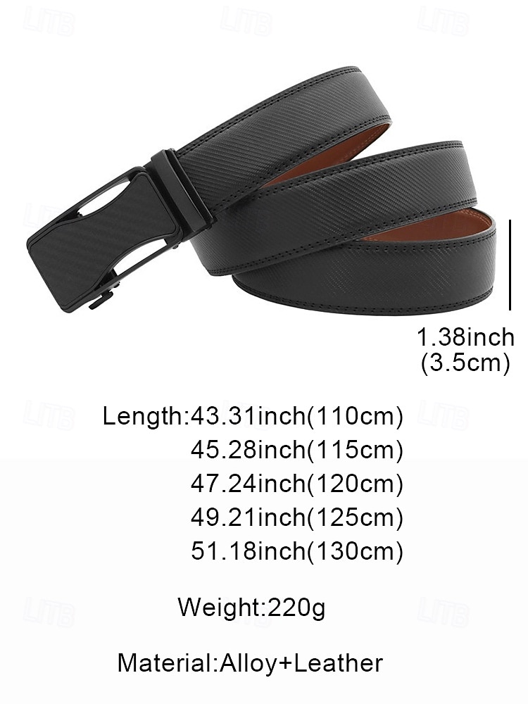 Men's carbon fiber leather belt with gold buckle - Adjustable, Stylish belt suitable for casual and formal occasions 2026 - $14.99 –P9