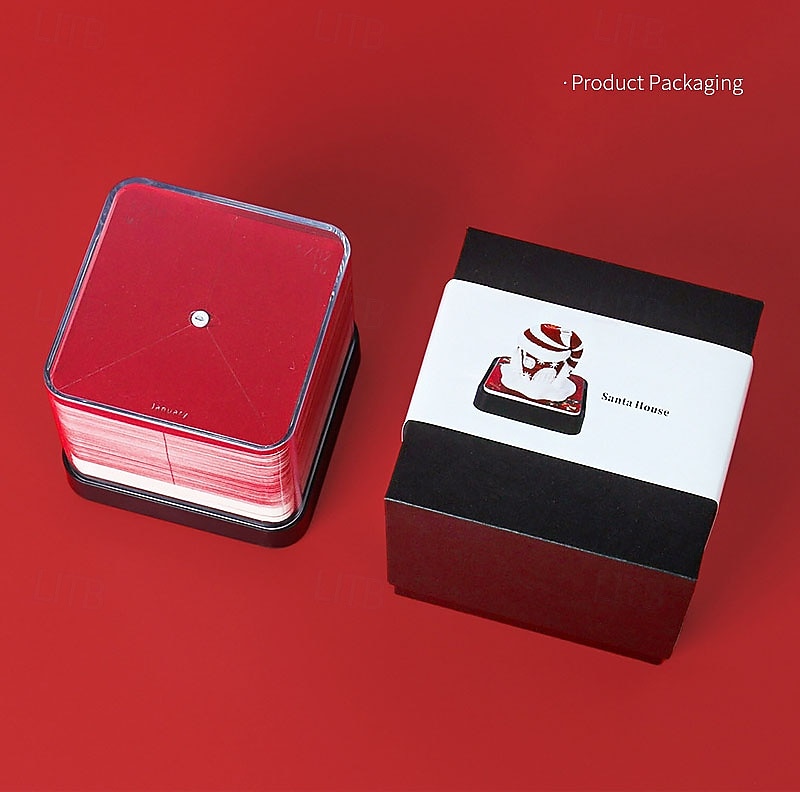 Blocco note 3D, calendario di Natale 2026, calendario 3D, calendario creativo da scrivania con luce, creativo, intaglio di carta da strappare, orologio, calendario per regali di Natale, regali di del 2025 a $91.99 –P10