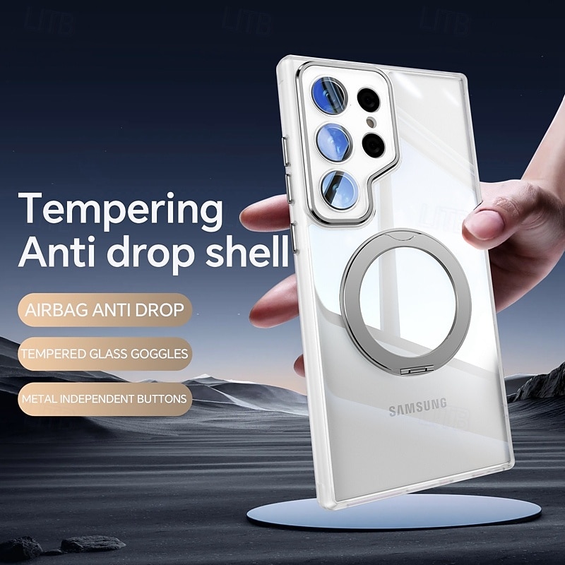 Phone Case For Samsung Galaxy S26 Ultra Plus S25 Ultra S24 Ultra S23 Ultra S24 FE Back Cover Magnetic Kickstand Shockproof Armor TPU 2026 - $15.99 –P3