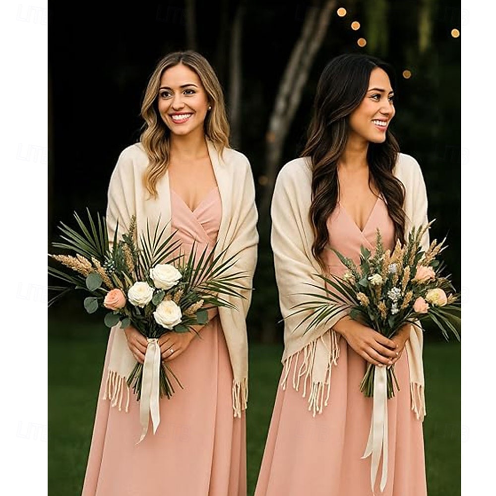 Écharpe pashmina douce et soyeuse Achillea pour femmes, châle enveloppant pour robes de soirée, demoiselles d'honneur, mariages &vêtements de tous les jours de 2025 ? $30.99 –P2
