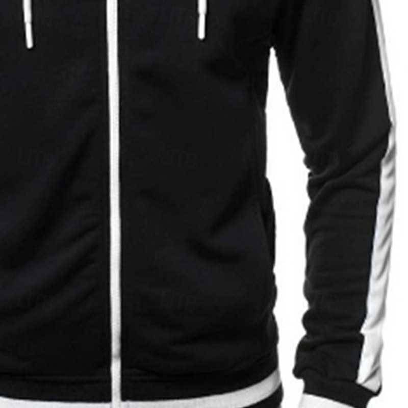 Herren Kapuzensweatshirt Vollreißverschluss-Kapuzensweatshirt Weinrot Schwarz Königsblau Hellgrau Dunkelgray Mit Kapuze Einfach Patchwork Farbblock Sport & Outdoor Lässig Täglich Streetwear Cool 2026 - $18.49 –P8