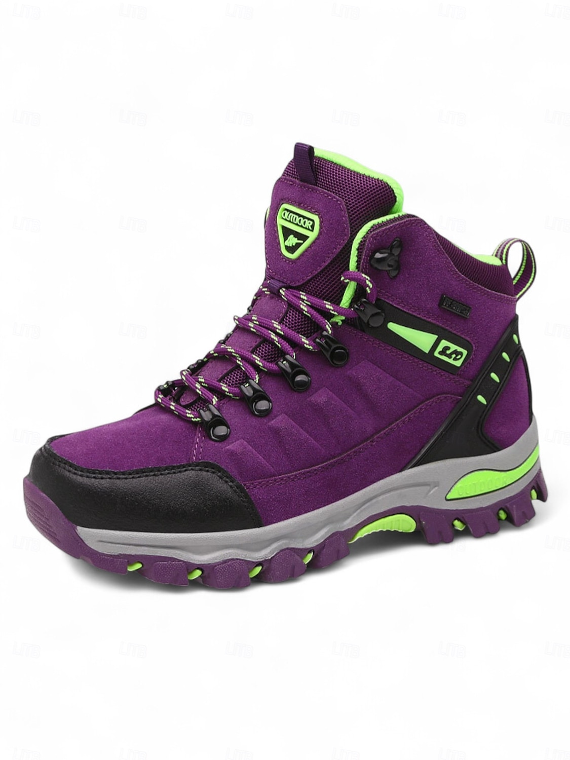 Wasserdichte Wanderstiefel für Damen – violette High-Top-Outdoor-Trailschuhe mit Knöchelstütze für Trekking, Camping und Bergabenteuer 2026 - $46.99 –P1