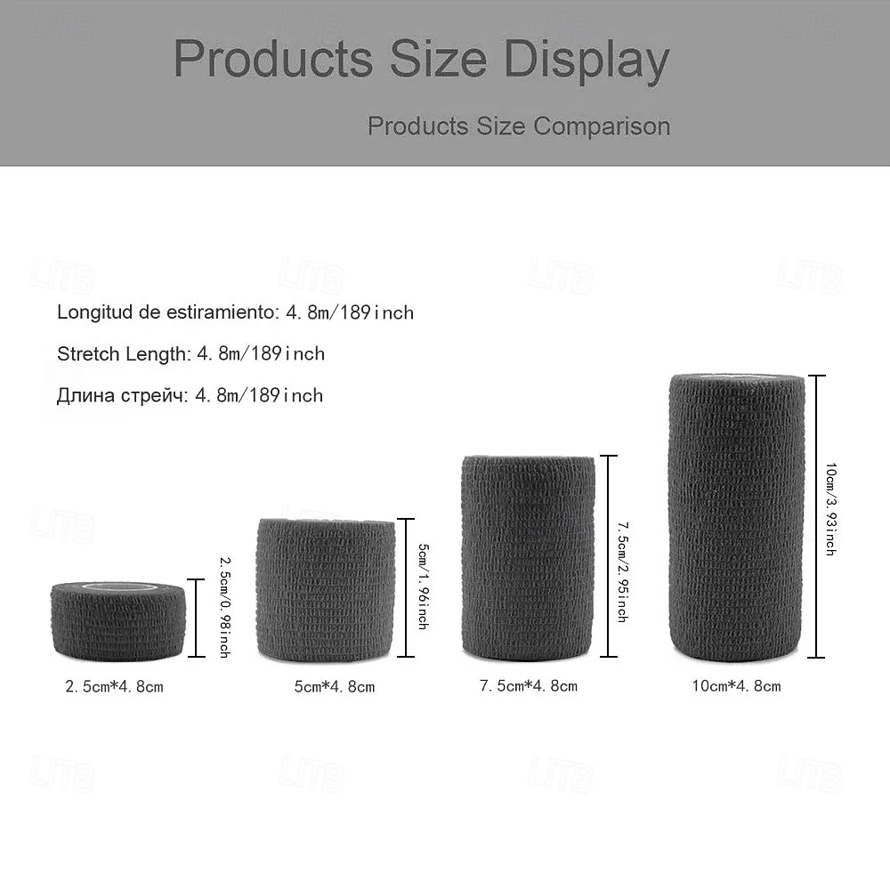 fasce elastiche sportive autoadesive colorate, fasce di supporto flessibili per ginocchia, dita, caviglie, polsi, spalle e articolazioni, protezione muscolare e prevenzione degli infortuni del 2025 a $3.49 –P13