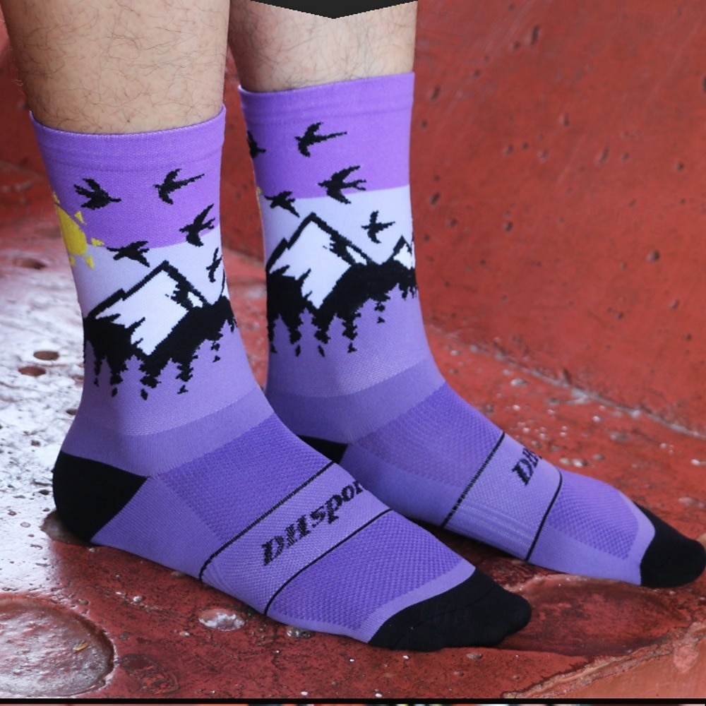 Calcetines Calcetines Ciclismo Calcetines de bicicleta Calcetines deportivos Calcetines atléticos Camping / Senderismo Senderismo Ejercicio al Aire Libre Bicicleta / Ciclismo Alta elasticidad Cómodo 2025 - $12.99 –P11