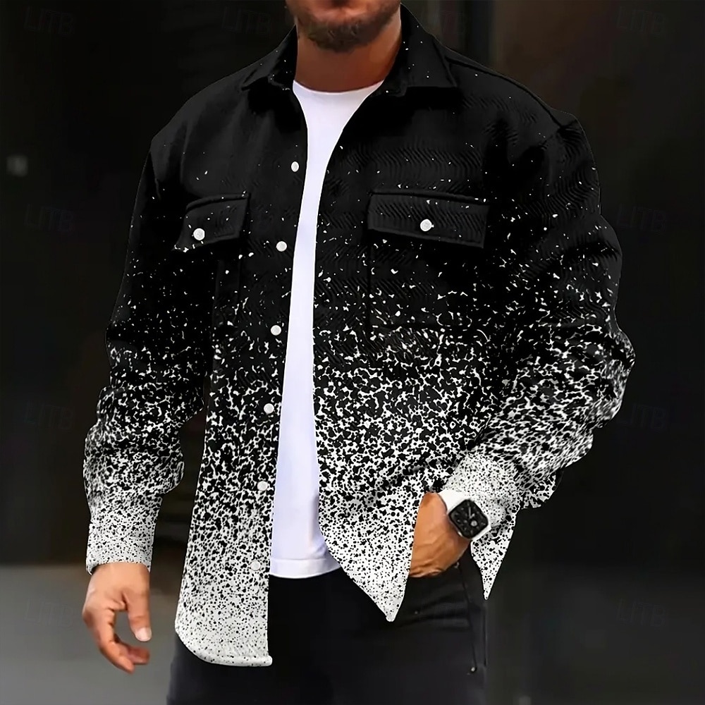 Per uomo Puois Colore sfumato Camicia di Velluto a Coste Giacca camicia Sopracamicia Manica Lunga Casual All'aperto Abbigliamento Quotidiano Autunno Inverno Collo ripiegato Bottonato Caldo Giacca con del 2026 a $31.99 –P1