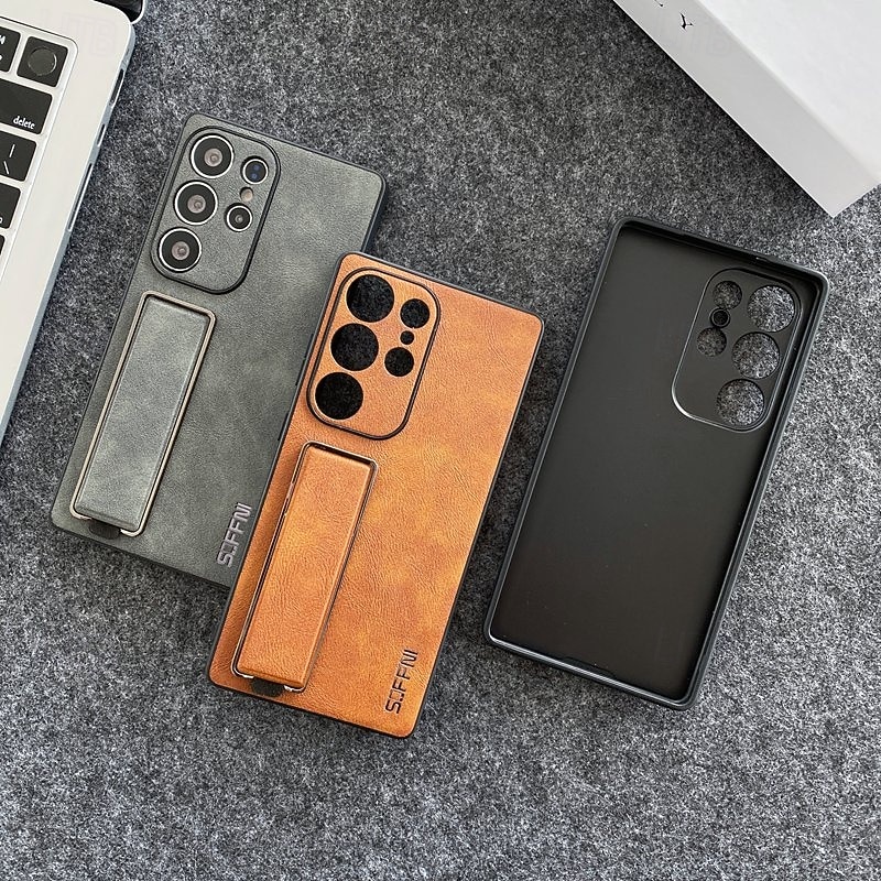 هاتف غطاء من أجل سامسونج جالاكسي اس 25 الترا S24 Ultra S23 Ultra غطاء خلفي مع رباط المعصم مسند الدراجة ضد الصدمات مكتب  /  الأعمال TPU الطلاء 2025 - $20.99 –P2