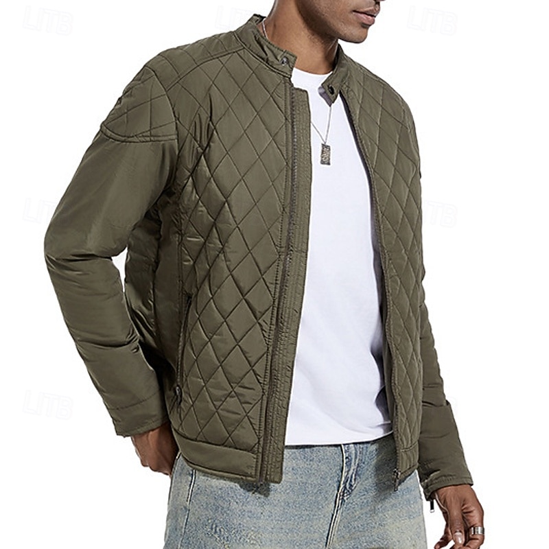 Per uomo Cappotto Invernale Giacca trapuntata Parka Tasca Poliestere Vacanza Abbigliamento quotidiano Data Regolare Moda Casual Confortevole Calore Termico Inverno Colore Solido / Tinta Unita Nero del 2026 a $59.99 –P16