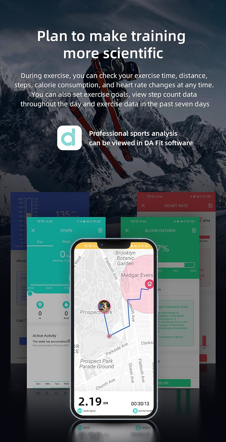 LOKMAT ATTACK PRO Умные часы 1.32 дюймовый Смарт Часы Bluetooth Педометр Напоминание о звонке Датчик для отслеживания сна Совместим с Android iOS Женский Мужчины 2025 - $49.99 –P12