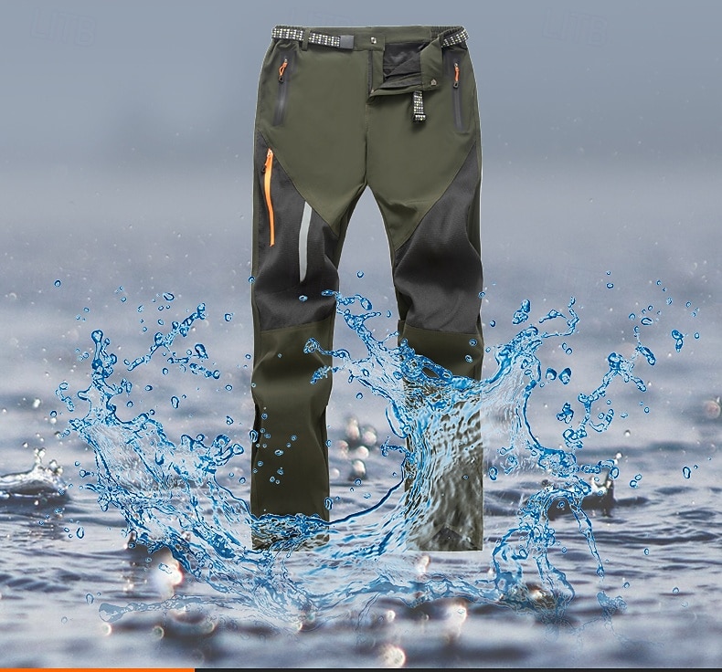 Men's Hiking Pants Trousers Patchwork Summer Spring Autumn / Fall Outdoor Tailored Fit Waterproof Windproof Zipper Pocket Comfortable Bottoms Full Length Elastic Waist Zipper Pocket Dark Grey Black 2026 - $35.99 –P1