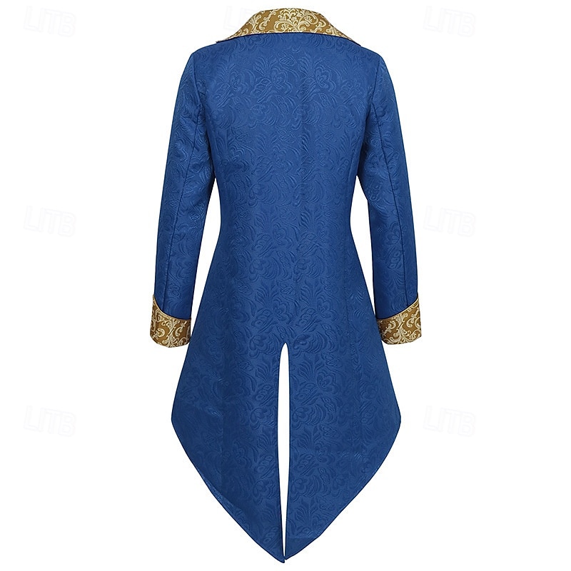 Medieval Renaissance Steampunk Coat Tailcoat Outerwear Prince Vampire Nobleman Fancy Dress Men's Halloween Carnival Performance LARP Ren Faire Adults Vest 2025 - $53.99 –P2
