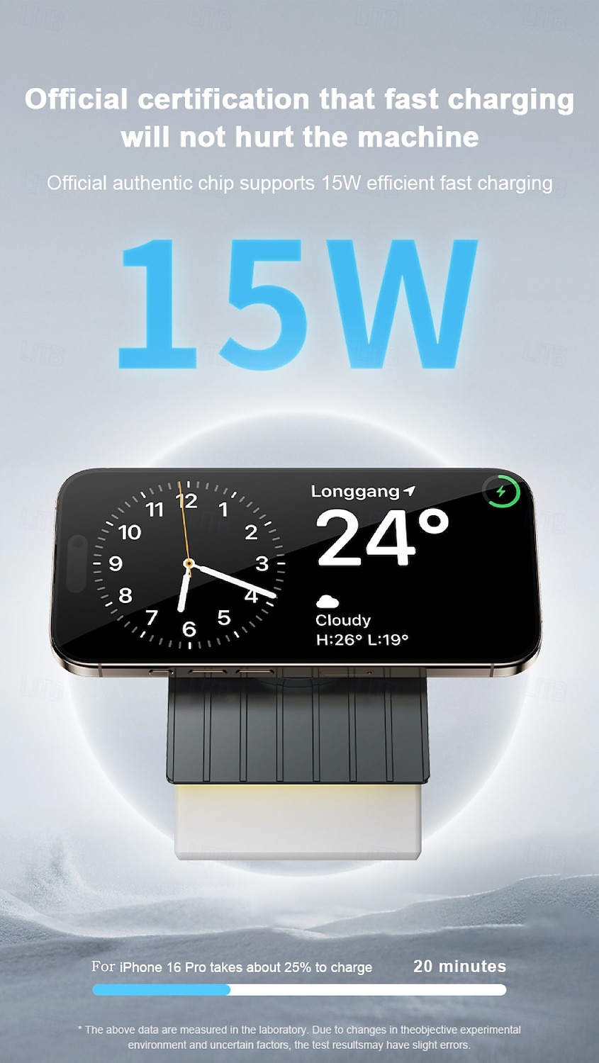 2025年 ワイヤレスチャージャー ワイヤレス充電パッド ワイヤレス充電スタンド 折りたたみ式充電ステーション MagSafe ユニバーサル 磁石バックル 用途 携帯電話 Apple Watch Series 4 AppleWatchシリーズSE / 6/5/4/3/2/1 Apple Watch Series 3  コレクション – $39.99 –P4