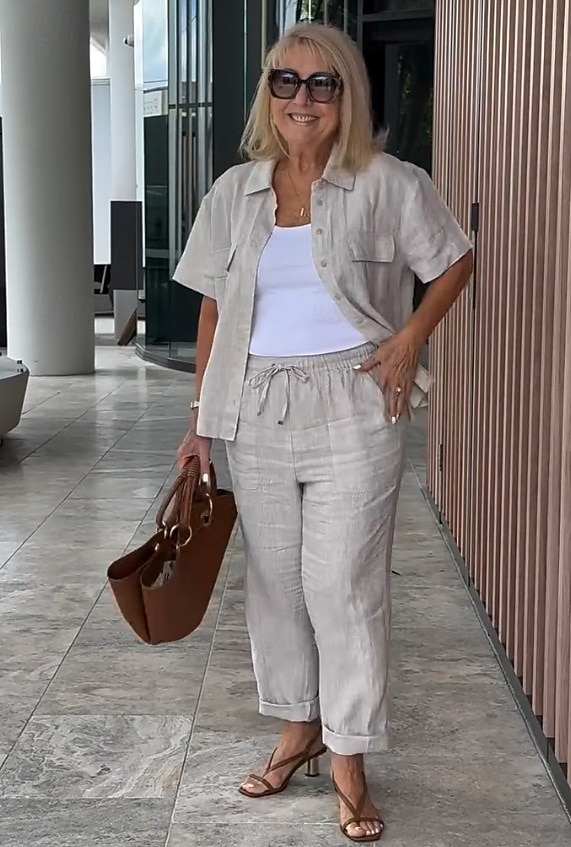 Femmes Taille EU / US Ensembles de Pantalons Manche Courte Noir Blanche Gris Automne de 2025 ? $31.99 –P5