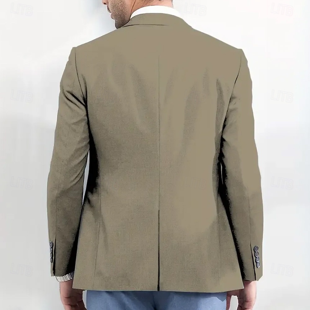 Halloween Herr Kavaj Utomhus Gata Ledigt Ledigt vardag Brittisk Alla årstider 100% Polyester Skelett 3D-utskrift Knappar Håller värmen Bekväm Enkelknäppt Blazer Vit Brun 2025 - $73.99 –P4