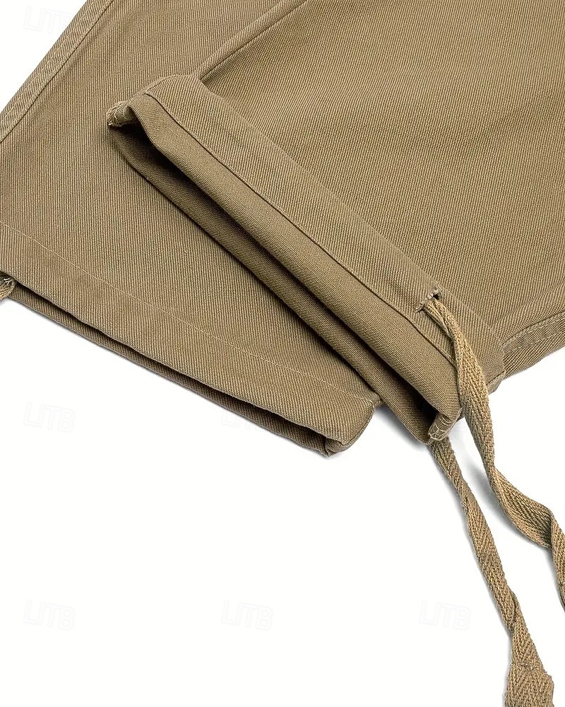 Per uomo Pantaloni Cargo Pantaloni Bottoni Multi-tasche Semplice Indossabile All'aperto Quotidiano Campeggio & Escursionismo Moda Classico Nero Verde militare del 2025 a $43.99 –P4