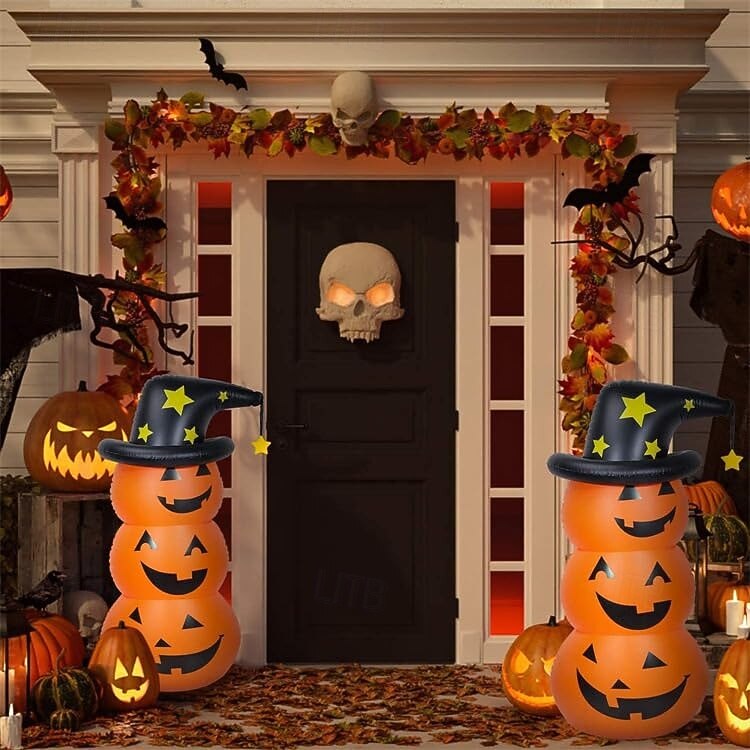Halloweenský dýňový balónek nafukovací dýňový mužík extra velký 53,1 palce (135 cm) dýňový houpací párty dekorace dekorační doplněk pro domácí dekoraci luxusní kostým škola festival kulturní 2025 - $44.99 –P6