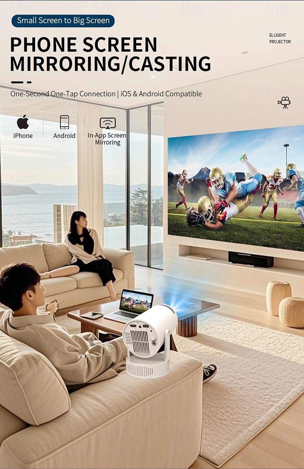 2025年 hy300 promax hdミニプロジェクターバッテリーエディションandroidエディションプロジェクター屋外キャンププレーヤー専用スタンバイ時間最大9時間-android 11以上に最適インスタント4kビデオnatをサポート  コレクション – $74.99 –P12