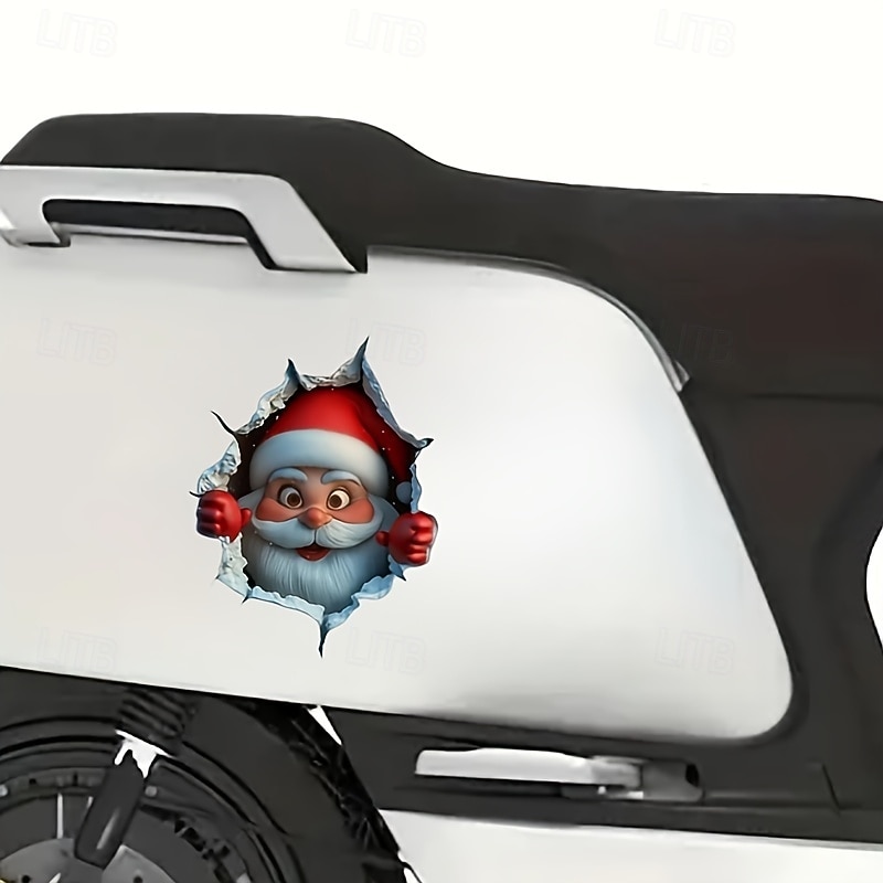 2 peças de adesivo de parede Papai Noel quebrando, pode ser fixado nas paredes da porta do carro, janela, laptop, scooter, caminhão - adequado para decoração de feriados em casa e sala de estar de 2026 por $15.99 –P7
