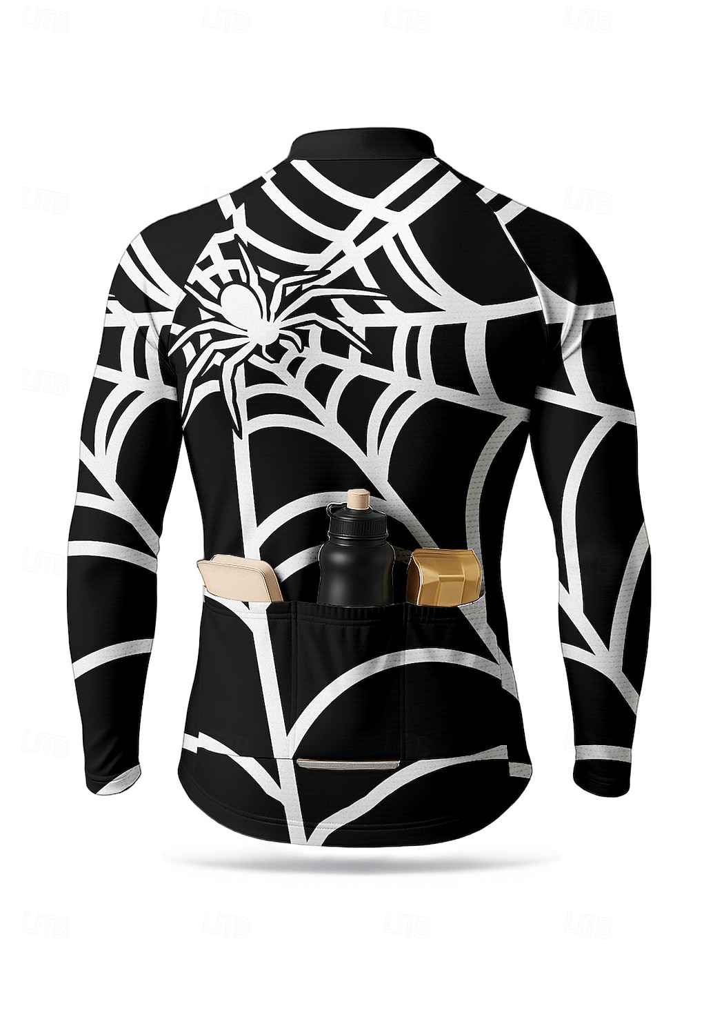 Homme Hauts Maillot de cyclisme Graphique Géométrique Araignée manche longue Cyclisme Maillot Top avec 3 poches arrière Soleil Protection solaire Écran solaire Séchage Rapide Des sports Noir Vêtement de 2026 ? $34.99 –P2