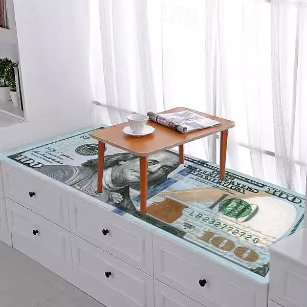 tapis créatif en forme de dollar, tapis de sol au design monétaire pour la cuisine, la chambre, la table de chevet, l'entrée et la décoration de la maison de 2026 ? $20.99 –P17