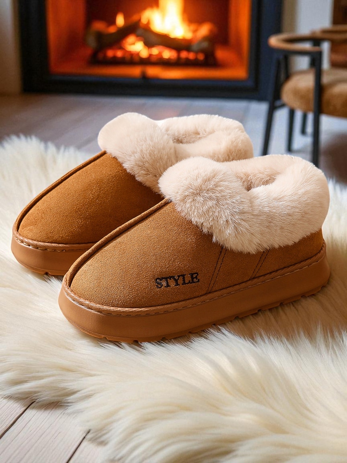 pantofole da donna con fodera in pelliccia sintetica, calde pantofole invernali da casa per l'inverno, la camera da letto e l'abbigliamento accogliente per la casa del 2026 a $14.99 –P2