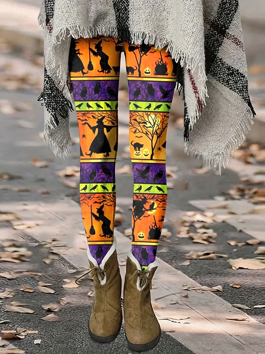 Dam Leggings Semester Vintage Mode Hel längd Högmidjad Grafik Djur Katt Tryck Termisk Varm Mjuk Andas Stretchy Formell Utomhus Semester Svart Orange Grön Regnbåge Vår Höst Slim 2025 - $22.99 –P3